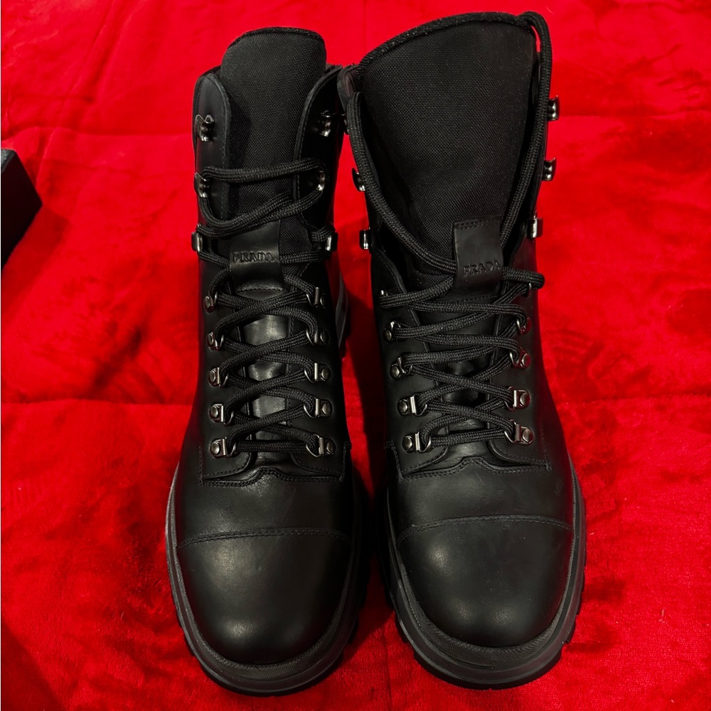 Black Tactical Boots Prada men’s
